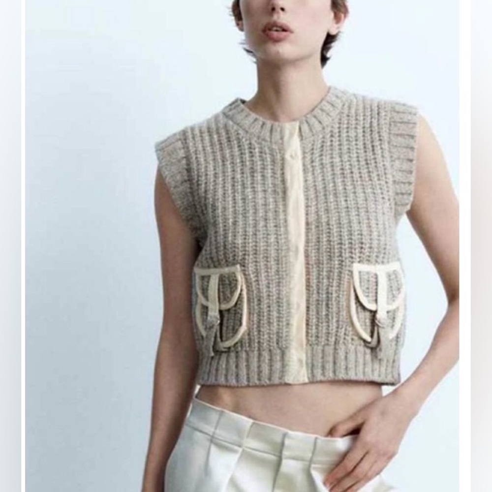 Zara Knit Cargo Vest